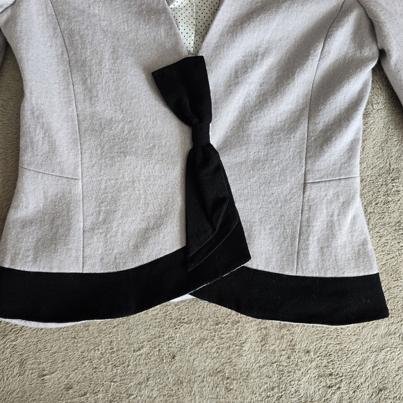Anthropologie Elevenses Femme Bow Button Front Wool Blend Blazer size 6 - Picture 7 of 16